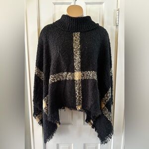 Lane Bryant Boucle Acrylic Knit Sweater Poncho One Size